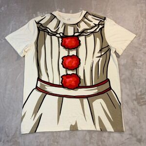 IT Chapter Two Pennywise Costume Graphic T-Shirt Mens XL Cream Horror Movie